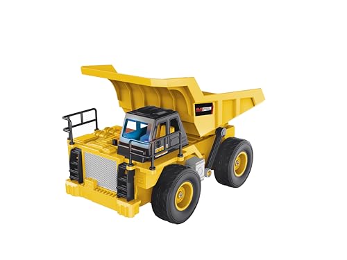 Mondo Motors Fernbedienbarer Kipplaster, Maßstab 1:24, inkl. wiederaufladbarem Batteriepack, mit vom Fernbedienung kontrollierbaren Bewegungen, Spielzeug für Kinder 63849 von Mondo
