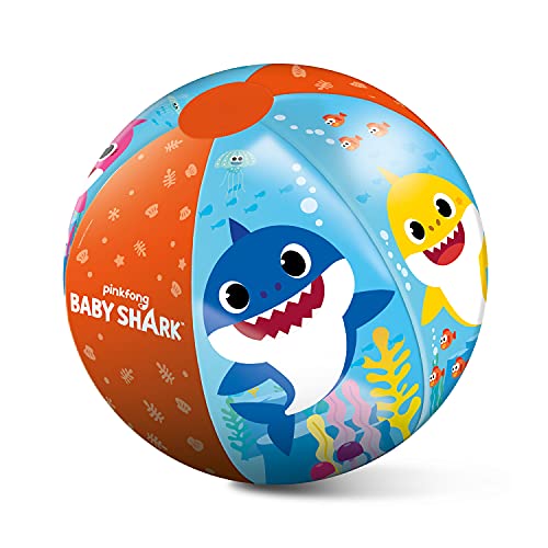 Mondo Toys - BABY SHARK Beach Ball - Strandball, aufblasbar 50 cm, verziert in den Farben - 16890 von Mondo