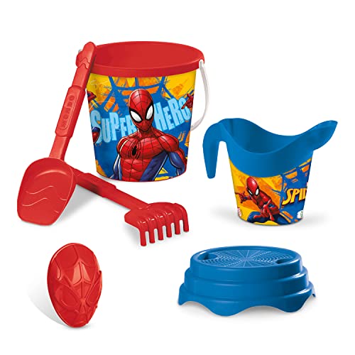 Mondo Toys - BUCKET SET + WATER CAN SPIDERMAN - Sandeimer Set ø17 cm mit Giesser - 6-Teiliges Strandspielzeug Set für Kinder ab 3 Jahren, Strandset - 18427 Mondo Toys - BUCKET SET + WATER CAN SPIDERMAN - Sandeimer Set ø17 cm mit Giesser - 6-Teiliges Strandspielzeug Set für Kinder ab 3 Jahren, Strandset - 18427 von Mondo