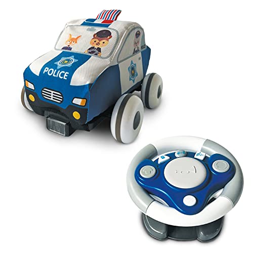 Mondo Toys - Soft Sponge Polizeiauto - IR Soft-Schwamm-Maschine waschbar - Lenkradfernbedienung Multifunktion inklusive - 5 Kinderlieder, 2 Lieder zum Lernen, 18 MIDIS - 63736 von Mondo
