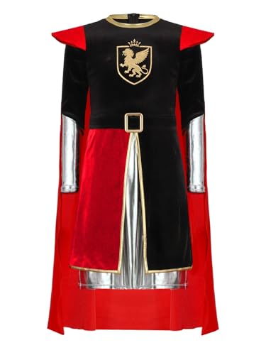 Monduelle Jungen Ritter Kostüm Mittelalter Ritter Umhang Römer Gladiator Krieger Kostüm Halloween Weihnachten Karneval Fasching Rot 170-176 Monduelle Jungen Ritter Kostüm Mittelalter Ritter Umhang Römer Gladiator Krieger Kostüm Halloween Weihnachten Karneval Fasching Rot 170-176 von Monduelle