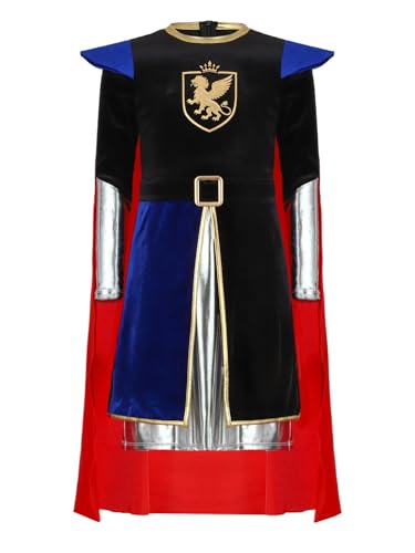 Monduelle Jungen Ritter Kostüm Mittelalter Ritter Umhang Römer Gladiator Krieger Kostüm Halloween Weihnachten Karneval Fasching Royal Blau 122-128 Monduelle Jungen Ritter Kostüm Mittelalter Ritter Umhang Römer Gladiator Krieger Kostüm Halloween Weihnachten Karneval Fasching Royal Blau 122-128 von Monduelle