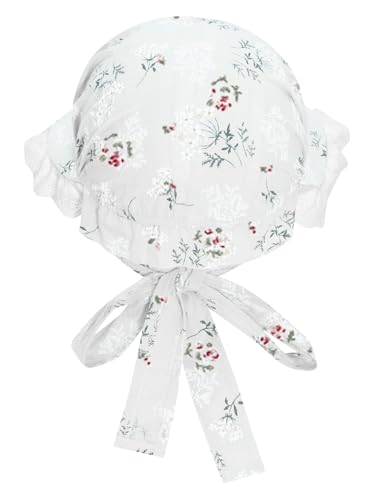 Monduelle Kinder Mädchen Dienstmädchen Mütze Mittelalterliche Viktorianische Haube Kolonial Pionier Mütze Hut Zubehör Beige 134-140 von Monduelle