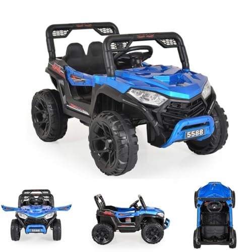Moni Kinder Elektroauto Buggy Fast UTV 5588 metallic Fernbedienung MP3 USB Gurt, Farben:blau Moni Kinder Elektroauto Buggy Fast UTV 5588 metallic Fernbedienung MP3 USB Gurt, Farben:blau von Moni