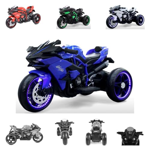 Moni Kinder Elektromotorrad Ninja, DREI Kunststoffräder, LED-Beleuchtung, Mp3, Farbe:blau Moni Kinder Elektromotorrad Ninja, DREI Kunststoffräder, LED-Beleuchtung, Mp3, Farbe:blau von Moni