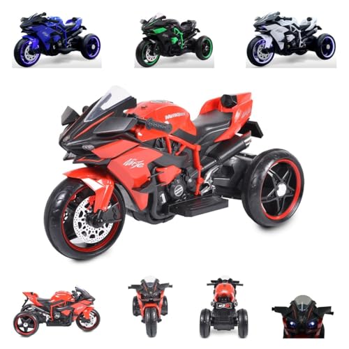 Moni Kinder Elektromotorrad Ninja, DREI Kunststoffräder, LED-Beleuchtung, Mp3, Farbe:rot Moni Kinder Elektromotorrad Ninja, DREI Kunststoffräder, LED-Beleuchtung, Mp3, Farbe:rot von Moni