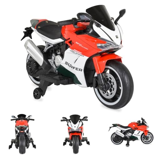 Moni Kinder Elektromotorrad Surfer Stützräder Fußstütze Bluetooth MP3-Ausgang, Farben:rot Moni Kinder Elektromotorrad Surfer Stützräder Fußstütze Bluetooth MP3-Ausgang, Farben:rot von Moni
