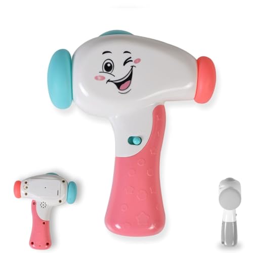 Moni Musikspielzeug Babyhammer K999-119B Verschiedene Melodien Quietschehammer, Farbe:pink Moni Musikspielzeug Babyhammer K999-119B Verschiedene Melodien Quietschehammer, Farbe:pink von Moni