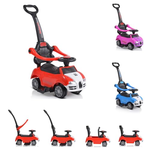 Moni Rutschauto 2 in 1 Rider 208, Rutscher mit Griff, Lehne, Bügel, Fußstütze, Farben:rot Moni Rutschauto 2 in 1 Rider 208, Rutscher mit Griff, Lehne, Bügel, Fußstütze, Farben:rot von Moni