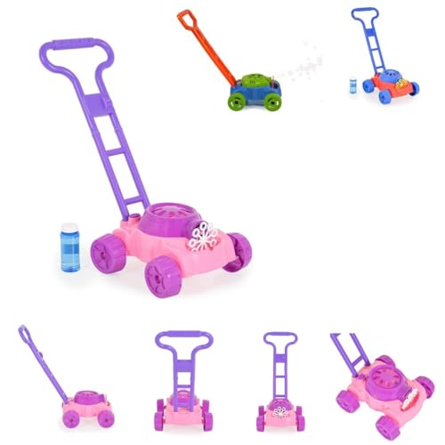 Moni Spielzeug Rasenmäher Bubble, Seifenblasenfunktion, Kunststoff, ab 3 Jahren, Farbe:rosa von Moni