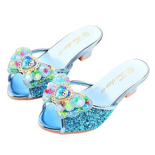 Monissy Prinzessin Sandalen für Kinder Mädchen ELSA Slipper mit Absatz Pantoffeln Casual mit Kristal Pailletten für Geschenk Geburtstagsfeiern Halloween Verkleidung Karneval Weihnachten, Blau, 30 Monissy Prinzessin Sandalen für Kinder Mädchen ELSA Slipper mit Absatz Pantoffeln Casual mit Kristal Pailletten für Geschenk Geburtstagsfeiern Halloween Verkleidung Karneval Weihnachten, Blau, 30 von Monissy
