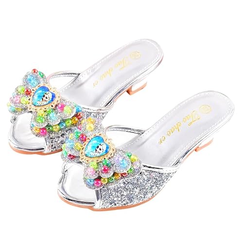 Monissy Prinzessin Sandalen für Kinder Mädchen ELSA Slipper mit Absatz Pantoffeln Casual mit Kristal Pailletten für Geschenk Geburtstagsfeiern Halloween Verkleidung Karneval Weihnachten, Silber, 29 Monissy Prinzessin Sandalen für Kinder Mädchen ELSA Slipper mit Absatz Pantoffeln Casual mit Kristal Pailletten für Geschenk Geburtstagsfeiern Halloween Verkleidung Karneval Weihnachten, Silber, 29 von Monissy