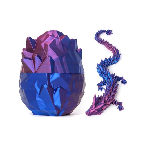Drachenei, 3D-gedrucktes Rragon, Kristalldrache, 3D-bewegliches Drachenspielzeug, drehbares und bewegliches Gelenk-Zappel-Drachenspielzeug (B) von Monivi