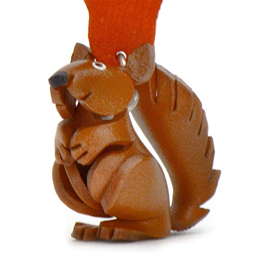 MONKIMAU Kinder Schlüsselanhänger Eichhörnchen Figur aus Leder von MONKIMAU