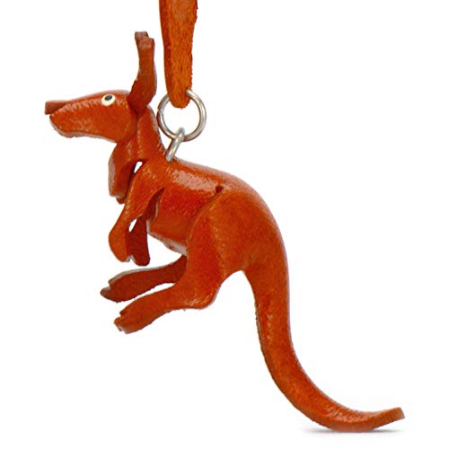 MONKIMAU Damen Schlüsselanhänger Känguru Australien Figur aus Leder von MONKIMAU