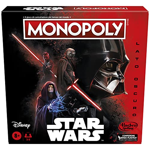 Hasbro Gaming Monopoly: Star Wars Dunkle Seite, Brettspiel für Familien, Kinder, Star Wars Geschenk, Multi, 6 Spieler Hasbro Gaming Monopoly: Star Wars Dunkle Seite, Brettspiel für Familien, Kinder, Star Wars Geschenk, Multi, 6 Spieler von Monopoly