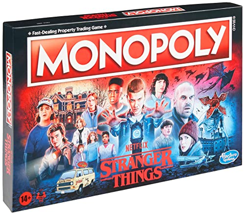 MONOPOLY: Netflix Stranger Things Edition Brettspiel für Erwachsene und Jugendliche ab 14 Jahren, Spiel für 2-6 Spieler, inspiriert von Stranger Things, Staffel 4 von Monopoly