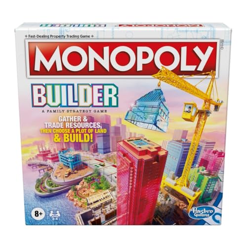Monopoly Builder Board Game, Strategy Game, Family Game, Games for Children, Fun Game to Play, Family Board Games von Monopoly