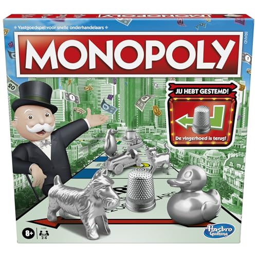 Monopoly Classic, Gesellschaftsspiel für Kinder, Brettspiel ab 8 Jahren (Niederländische Version) von Monopoly
