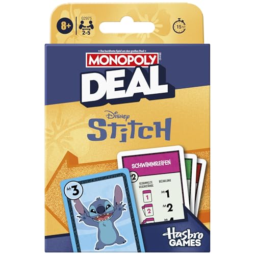 Monopoly Deal: Disney Stitch Edition Kartenspiel - Deutsche Version von Monopoly