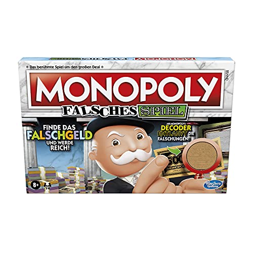 Monopoly F2674100 Falsches Spiel, Brettspiel für Familien und Kinder ab 8 Jahren, für 2-6 Spieler, Mehrfarbig, Einheitsgröße von Monopoly