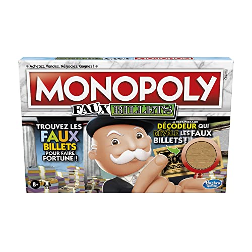 MONOPOLY Falsche Geldscheine – Brettspiel für Familie und Kinder – ab 8 Jahren – inkl. Decoder von Mr. Monopoly von Monopoly