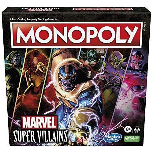 Monopoly Marvel Super Villains Edition Brettspiel, ab 8 Jahren, Familienstrategiespiel mit 6 Bösewicht-Spielsteinen Monopoly Marvel Super Villains Edition Brettspiel, ab 8 Jahren, Familienstrategiespiel mit 6 Bösewicht-Spielsteinen von Monopoly