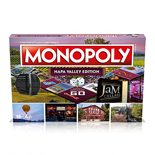 Monopoly Napa Valley Edition, Familien-Brettspiel für 2 bis 6 Spieler, Brettspiel für Kinder ab 18 Jahren Monopoly Napa Valley Edition, Familien-Brettspiel für 2 bis 6 Spieler, Brettspiel für Kinder ab 18 Jahren von Top Trumps