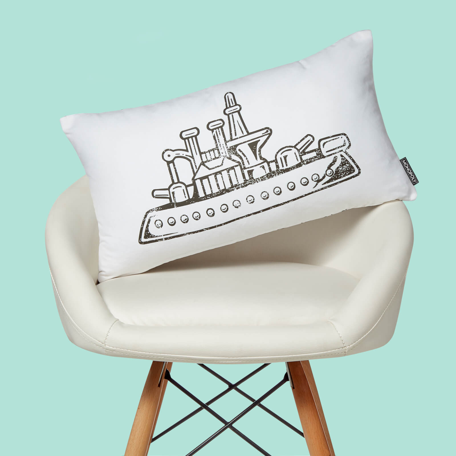 Monopoly Ship Rectangular Cushion - 30x50cm - Soft Touch von Original Hero