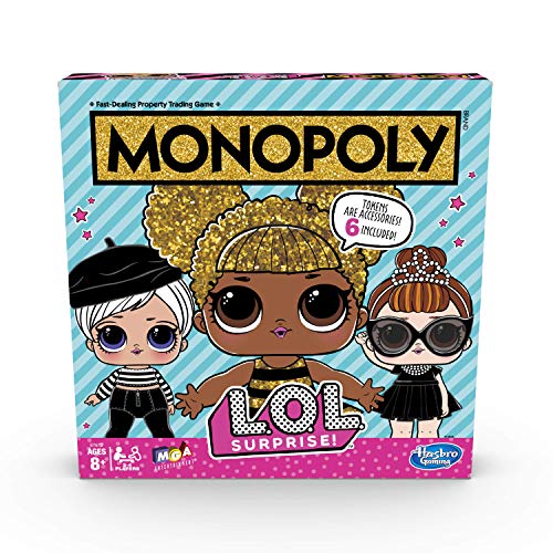 Monopoly Spiel: L.O.L. Überraschung! Edition Brettspiel für Kinder ab 8 Jahren von Monopoly