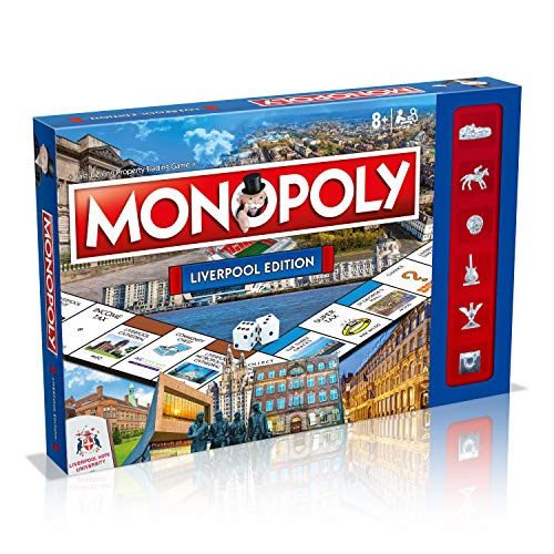 Winning Moves Liverpool City Monopoly-Brettspiel, Heimat der Beatles, Tour Penny Lane, Liverpool Metropolitan Cathedral und die DREI Grazien, 2–6 Spieler Spiel für Kinder ab 8 Jahren von Winning Moves