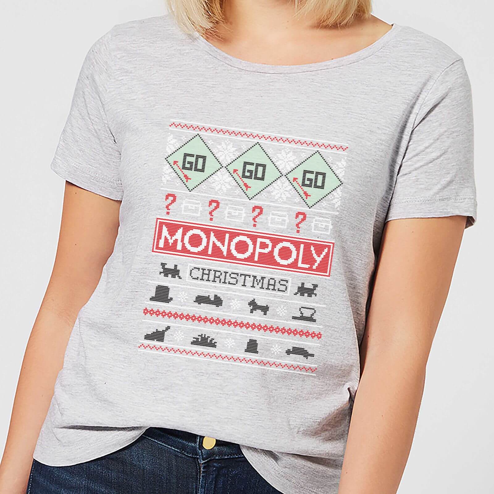 Monopoly Women's Christmas T-Shirt - Grey - 3XL von Monopoly