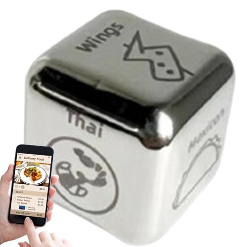 Monozoz Lebensmittelwürfel für Paare, was für Abendessen, Würfel, Spiele, Datum, Nacht, Entscheidungswürfel – Romantische Würfel für Sie und Ihn, Date, Nacht, Idee, Mahlzeitwürfel für Valentinstag von Monozoz