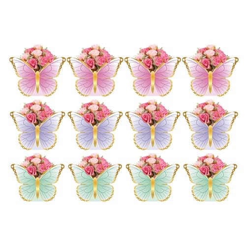 Monozoz Schmetterlings-Tischdekoration, Schmetterlings-Tischdekoration, Partydekoration, Schmetterlings-Geburtstagsparty-Zubehör für Kekse, Prinzessinnen-Partys von Monozoz