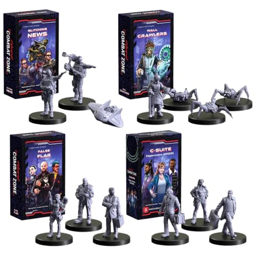 Monster Fight Club Cyberpunk Red Combat Zone Miniatures Bundle: The Message, Chopped for Time, False Flag Edgerunners Expansions (3 Items) von Monster Fight Club