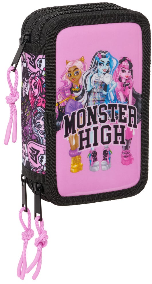 Monster High Drama Dreifach-Federmäppchen 36 Teile von Monster High