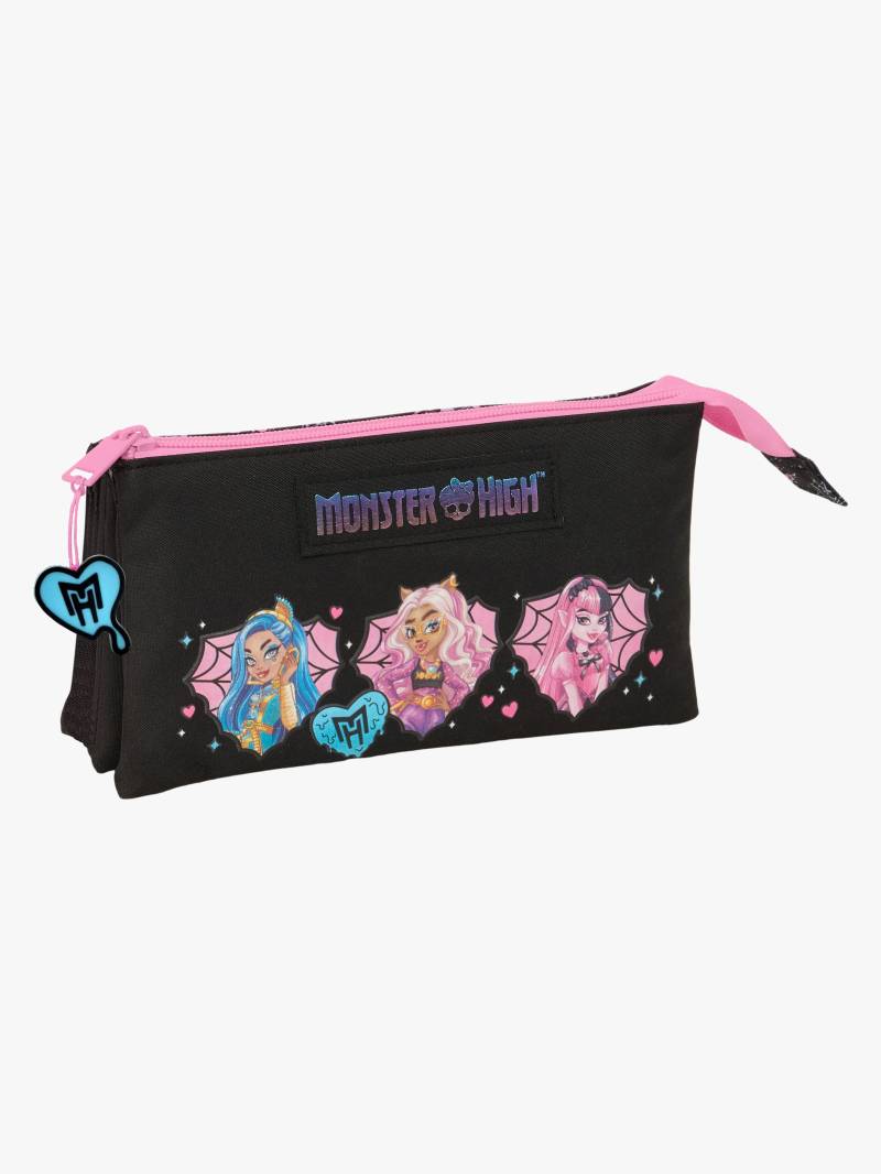 Monster High Dreifach-Federmäppchen, Schwarz von Monster High