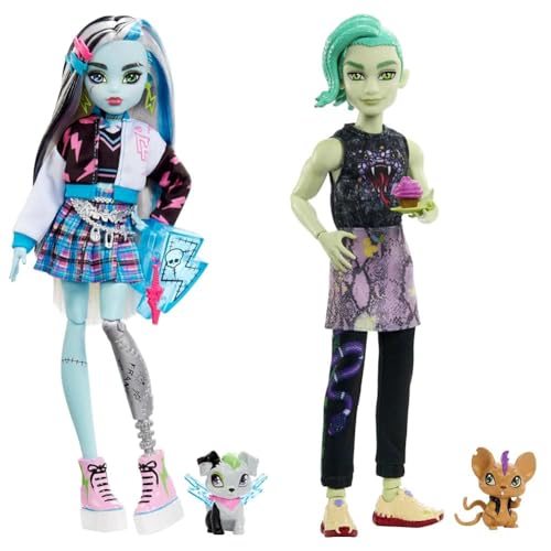 Monster High Frankie Puppe - Elektrisierende Mode & HHK56 - bewegliche Deuce Gorgon Puppe von Monster High