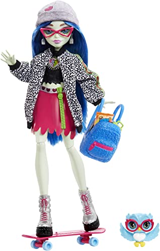 Monster High Ghoulia Yelps mit Sir Hoots-A-Lot Puppe mit Zubehör von Monster High