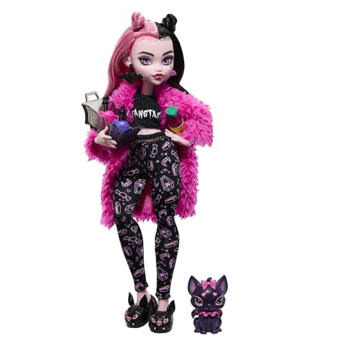 MONSTER HIGH Puppen- und Übernachtungszubehör, Draculaura Puppenhaustier Bat Count Fabulous, Creepover Party, HPY66 MONSTER HIGH Puppen- und Übernachtungszubehör, Draculaura Puppenhaustier Bat Count Fabulous, Creepover Party, HPY66 von Monster High