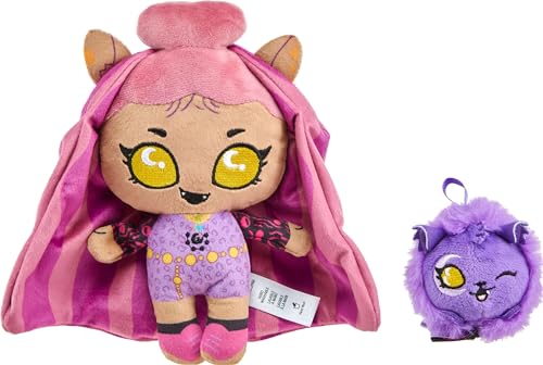 Monster High Mattel Plüschpuppen-Set, Ghoul N Go Clawdeen Wolf, 16,5 cm, Plüschtier mit Halbmond und Kinderrucksack Monster High Mattel Plüschpuppen-Set, Ghoul N Go Clawdeen Wolf, 16,5 cm, Plüschtier mit Halbmond und Kinderrucksack von Monster High