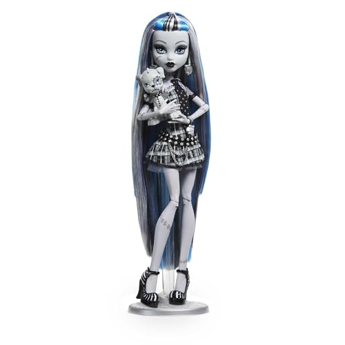 Monster High-Puppe Frankie Stein in Schwarzweiß, Reel-Drama-Sammlerpuppe, Poster in Puppengröße und Lebensgröße, Horrorfilm-Design, Spielzeug und Geschenke, HKN29 Monster High-Puppe Frankie Stein in Schwarzweiß, Reel-Drama-Sammlerpuppe, Poster in Puppengröße und Lebensgröße, Horrorfilm-Design, Spielzeug und Geschenke, HKN29 von Monster High
