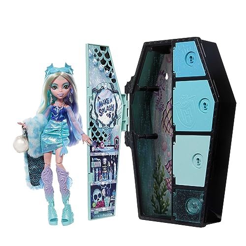 Monster High-Puppe und Verschiedene Outfits, Lagoona Blue, Skulltimate Secrets: Fearidescent-Serie, Spind mit über 19 Überraschungen, HNF77 Monster High-Puppe und Verschiedene Outfits, Lagoona Blue, Skulltimate Secrets: Fearidescent-Serie, Spind mit über 19 Überraschungen, HNF77 von Monster High