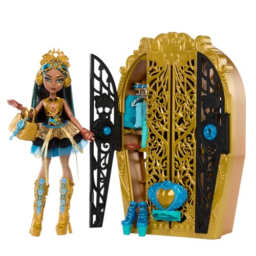 Monster High Skulltimate Secrets Puppen- und Accessoire-Set, Monster Mysteries Cleo De Nile mit Kleiderschrank und mehr als 19 Überraschungen inklusive Kleidung, HXH86 Monster High Skulltimate Secrets Puppen- und Accessoire-Set, Monster Mysteries Cleo De Nile mit Kleiderschrank und mehr als 19 Überraschungen inklusive Kleidung, HXH86 von Monster High