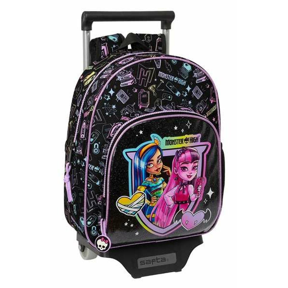 Schulrucksack mit Rädern Monster High Schwarz 28 x 34 x 10 cm Schulrucksack mit Rädern Monster High Schwarz 28 x 34 x 10 cm von Monster High