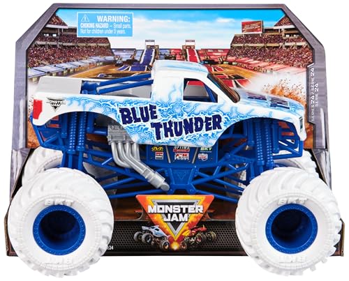 Monster Jam, Blue Thunder Monster Truck, detailreiches Metall-Spritzguss-Fahrzeug zum Spielen und Sammeln im Maßstab 1:24, Spielzeug für Kinder ab 3 Jahren Monster Jam, Blue Thunder Monster Truck, detailreiches Metall-Spritzguss-Fahrzeug zum Spielen und Sammeln im Maßstab 1:24, Spielzeug für Kinder ab 3 Jahren von Monster Jam