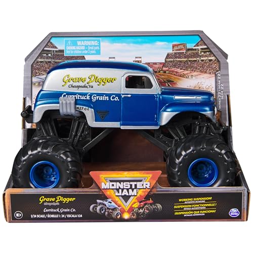 Monster Jam, Currituck Grain Co Sammler-Fahrzeug, offizielles Grave Digger Monster Truck, Maßstab 1:24, Kinderspielzeug für Jungen und Mädchen ab 3 Jahren Monster Jam, Currituck Grain Co Sammler-Fahrzeug, offizielles Grave Digger Monster Truck, Maßstab 1:24, Kinderspielzeug für Jungen und Mädchen ab 3 Jahren von Monster Jam