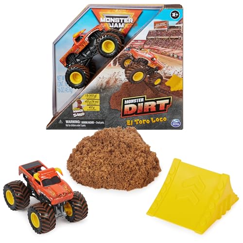 Monster Jam, EL Toro Loco Monster Dirt 0,5 kg mit offiziellem Druckguss-Monster-Truck im Maßstab 1:64, Spielzeug für Kinder ab 3 Jahren von Monster Jam