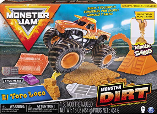 Monster Jam, El Toro Loco Monster Dirt Deluxe Set, Featuring 16oz of Monster Dirt & Official 1: 64 Scale Die-Cast Truck von Monster Jam