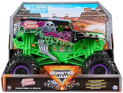 Monster Jam, Grave Digger Monster Truck, detailreiches Metall-Spritzguss-Fahrzeug zum Spielen und Sammeln im Maßstab 1:24, klassisches Farb-Schema, Spielzeug für Kinder ab 3 Jahren Monster Jam, Grave Digger Monster Truck, detailreiches Metall-Spritzguss-Fahrzeug zum Spielen und Sammeln im Maßstab 1:24, klassisches Farb-Schema, Spielzeug für Kinder ab 3 Jahren von Monster Jam